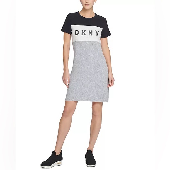 NWT DKNY Sport Colorblocked T-Shirt dress - Picture 2 of 7